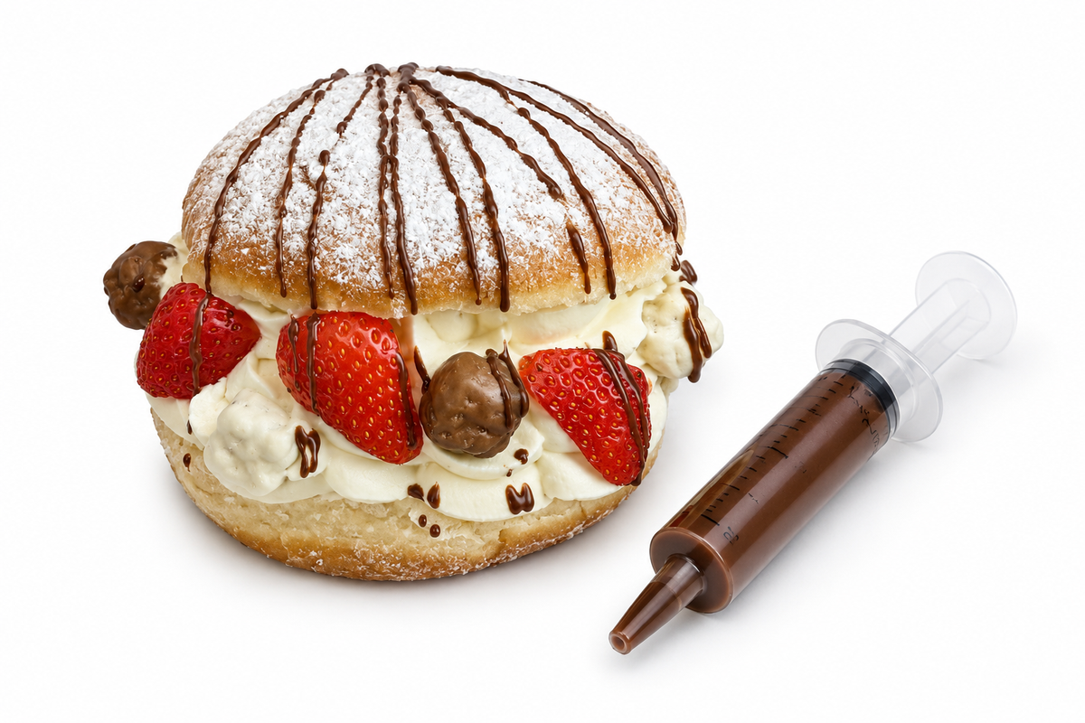 Gefüllter Genusskrapfen