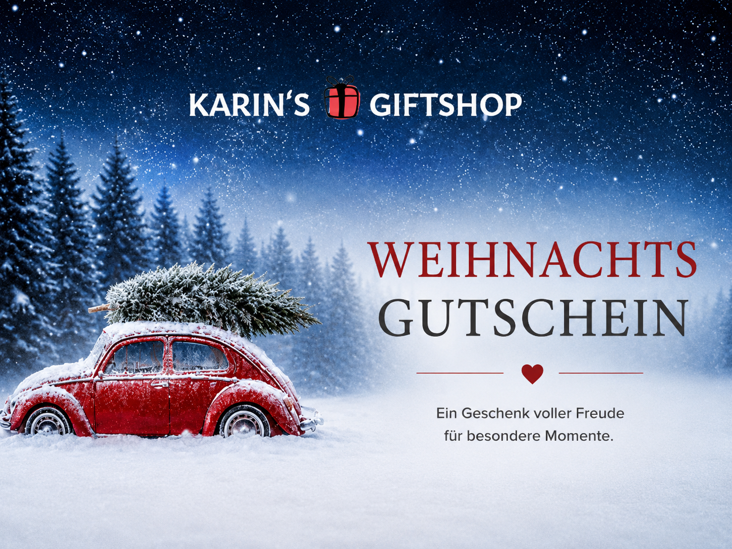 Weihnachts-Gutschein gestalten